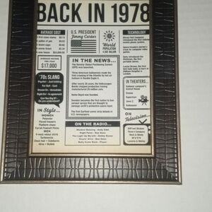 Vintage Style Black and White Framed Print. 1978